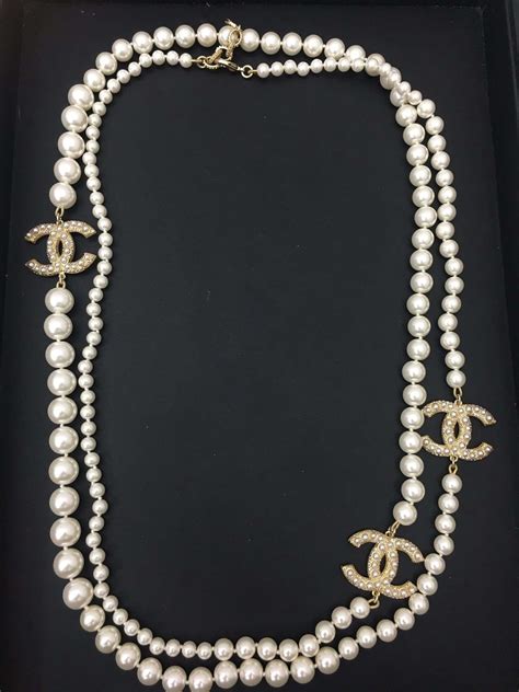 chanel pearl neclace|Chanel pearl necklaces for women.